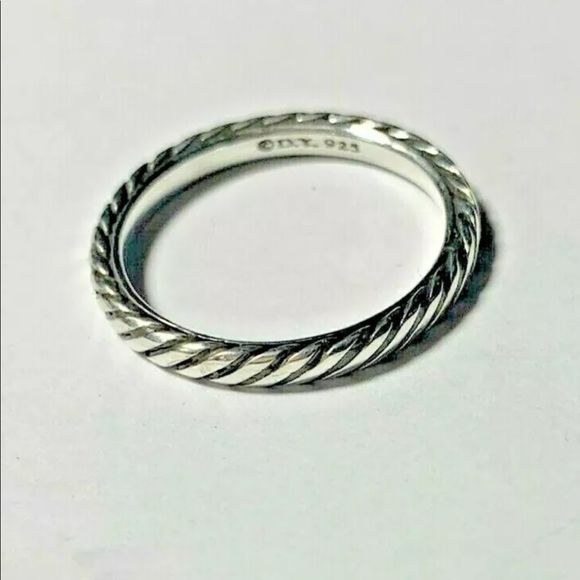 David Yurman Jewelry - David Yurman Narrow Cable Ring, Sterling Silver 925, size 6.5
